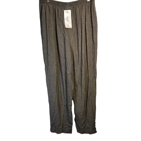 NWT 18W Alfred Dunner Brown/Gray Pull On Pants [0333] - Picture 3 of 9